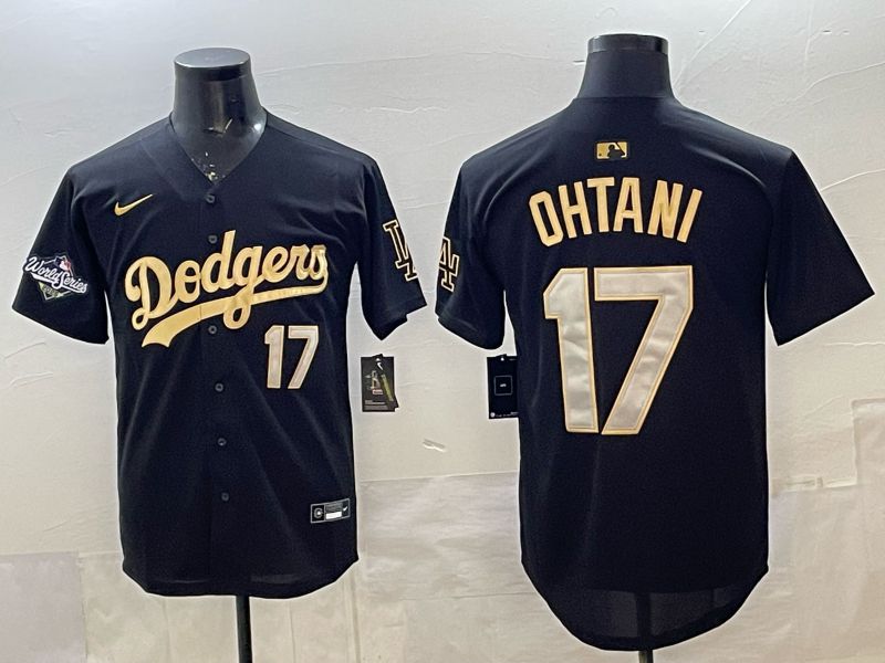 Men 2026 Nike Los Angeles Dodgers #17 Ohtani black Game MLB Jersey 012